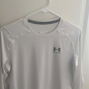 Under Armour White Long Sleeve Compression Shirt - Size Large - Worn Once